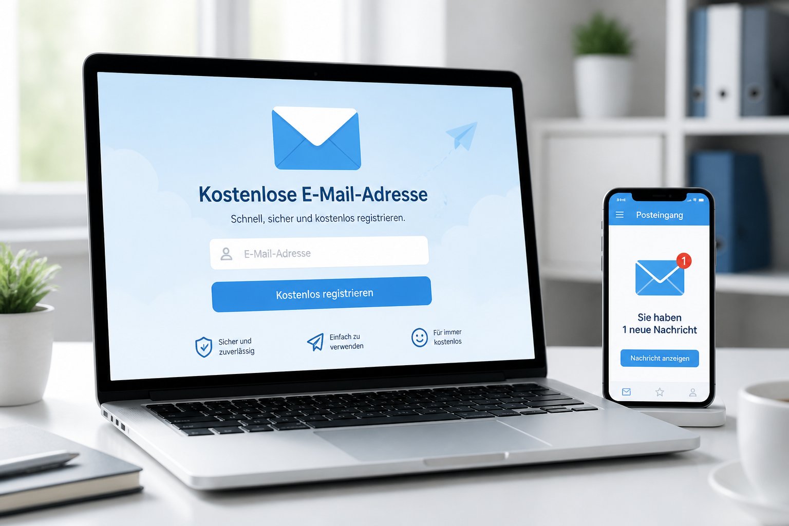 Kostenlose E-Mail-Adresse: Die besten Anbieter im Vergleich 2026 1 kostenlose E-Mail-Adresse