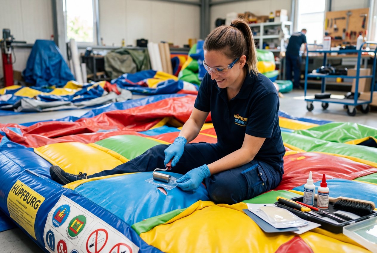 Hüpfburg reparieren