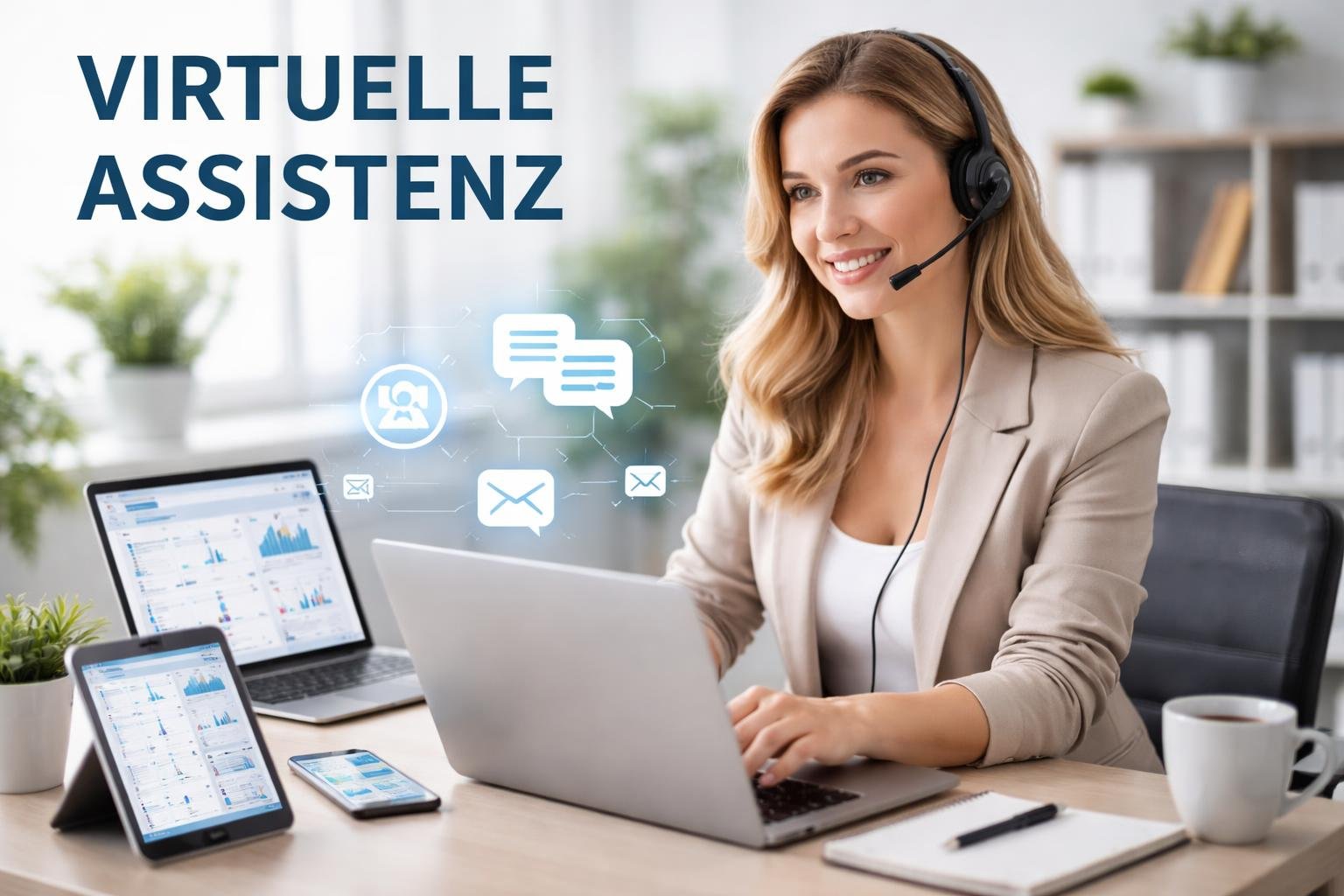 Virtuelle Assistenz: Aufgaben, Kosten & VA finden 1 Virtuelle Assistenz