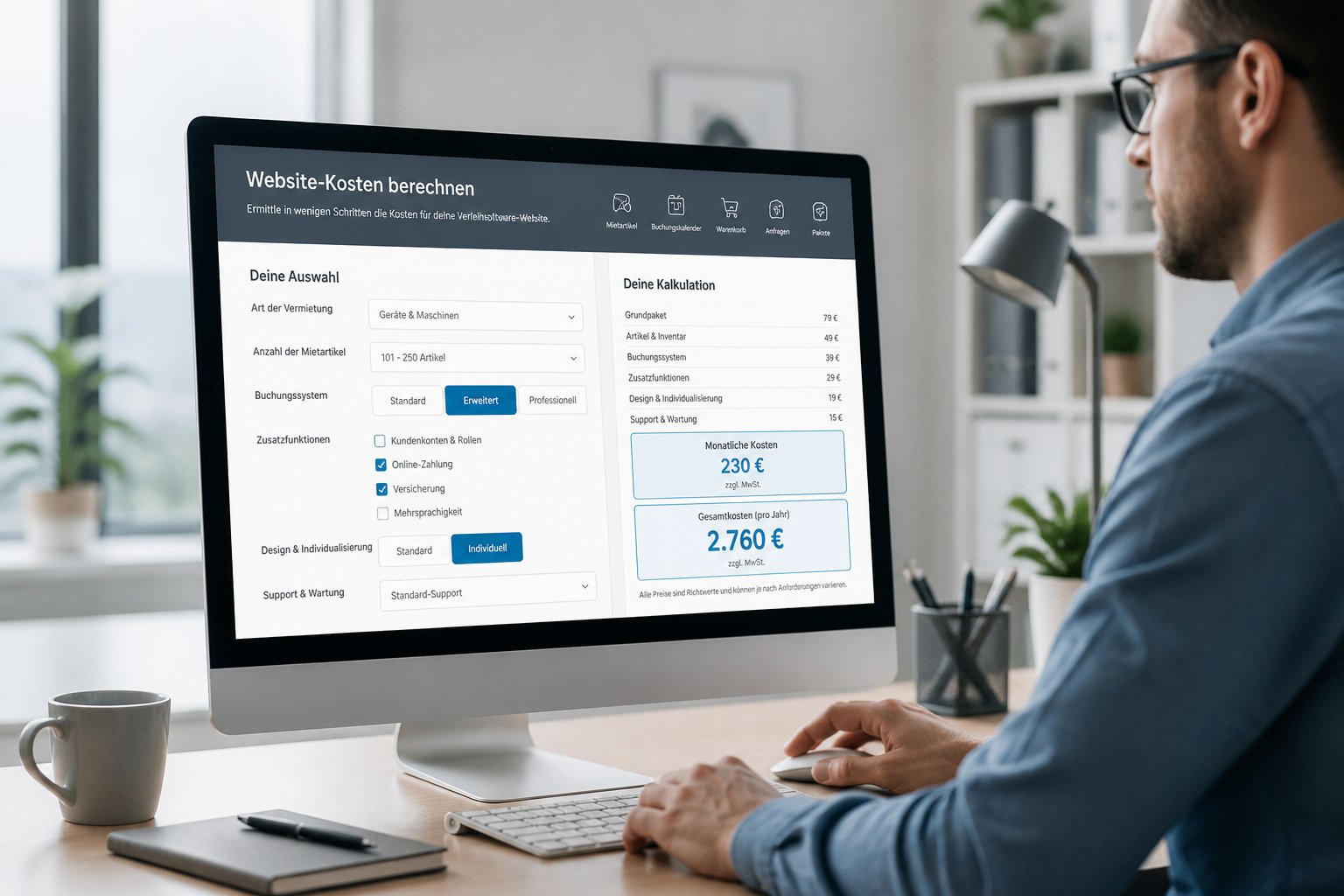 Website Kosten Rechner